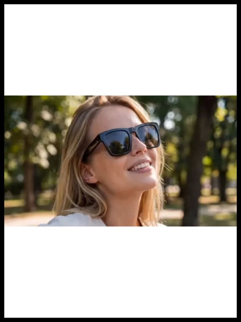 Oversized Acetate Square Sunglasses Polarized UV Protection TR90